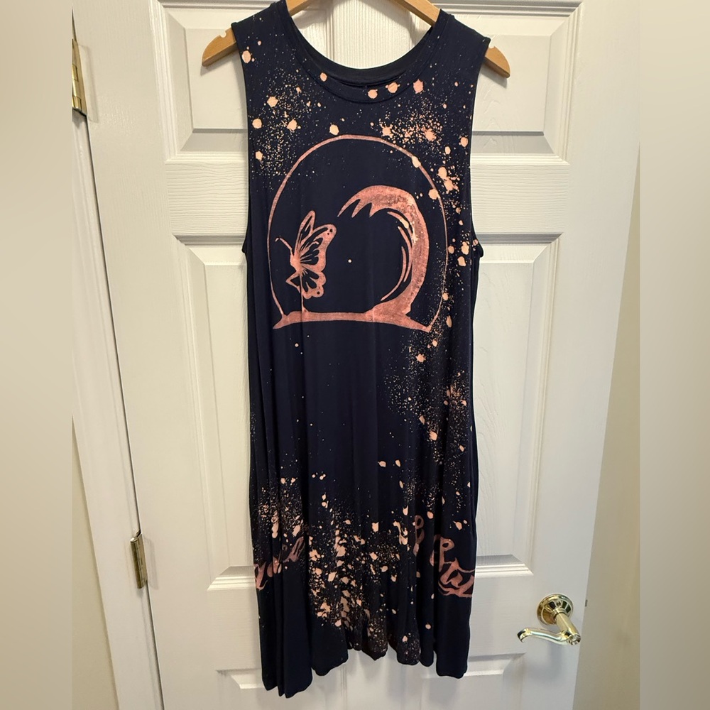 Dave Matthews Band DMB Inspired Fan Art Dress Size 2XL (20) Navy New!